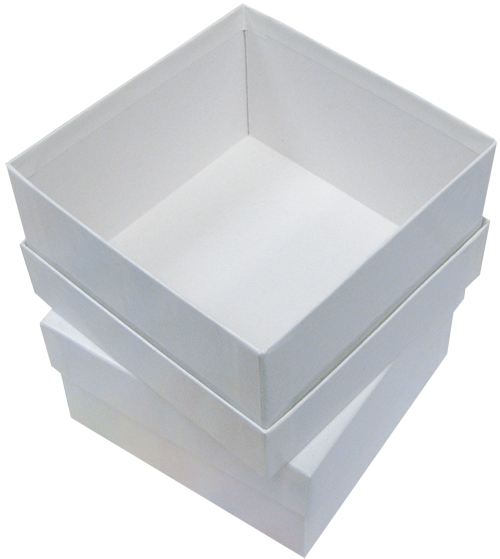 3 White Cardboard Freezer Box - White Storage Box
